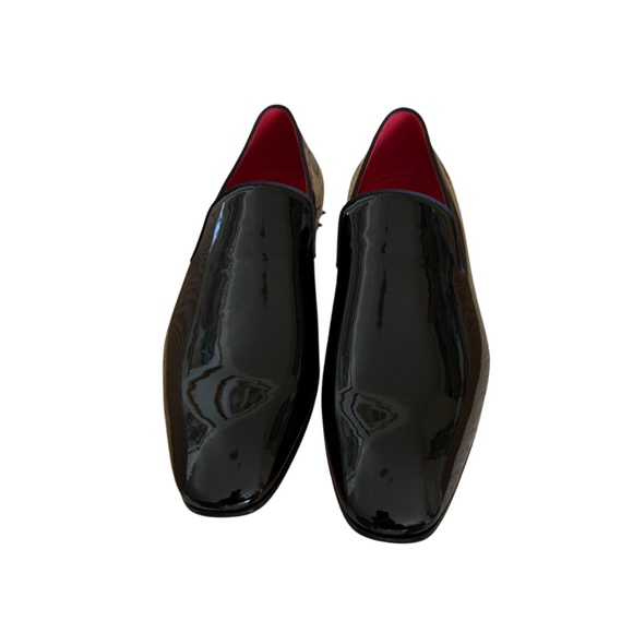Christian Louboutin Marquees Flat Black Patent Leather Dress Loafer Shoe sz 44.5 - Picture 2 of 15